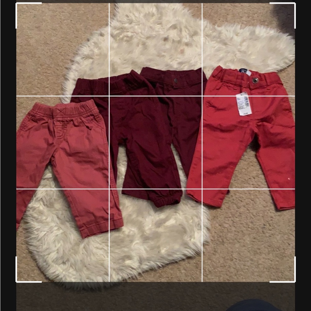 Toddler Boy Khaki Pants (4 pair) 6-9 months